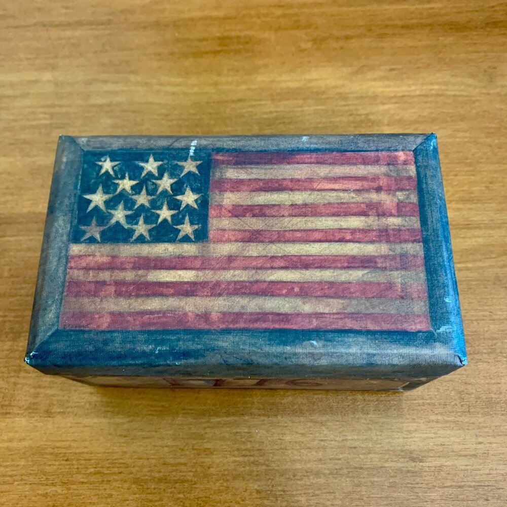 Vintage Lang Bob's Boxes 1776 Old Glory V Hinged Keepsake Box - Picture 2 of 6